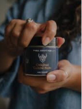 Pure Heritage Original Tallow Balm - Blue Label. Face & Body. 4 oz. New!